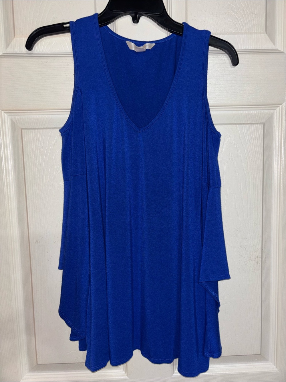 Boston Proper Cobalt Blue V-Neck Swing Tank
